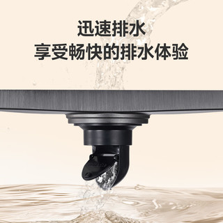 潜水艇（Submarine）MTDC50-30S黄铜枪灰色地漏隐形可镶嵌瓷砖正反两用长条防臭地漏