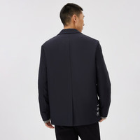 杰克·琼斯(JACK&JONES)衣服男装西装外套男春秋款商务正装单件西服品牌休闲高档西装外套 E40炭黑蓝