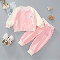 小猪响当当 XZXDD 春秋季女童小兔棒球服套装婴幼童装可爱洋气运动服女宝儿童女孩子