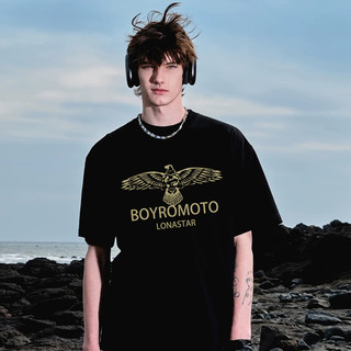 BOYROMOTO 纯棉宽松 男士T恤