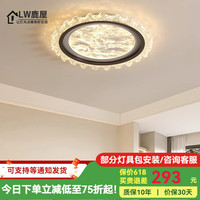 鹿屋 吸顶灯 50CM 电镀珍珠黑 圆形
