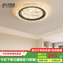鹿屋 吸顶灯 50CM 电镀珍珠黑 圆形