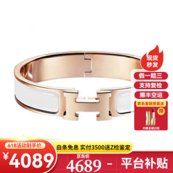 HERMÈS 爱马仕 手镯 新款合金珐琅手镯 窄款经典H扣手镯男女同款小号 生日礼物 其他颜色联系客服