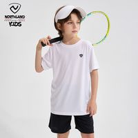 诺诗兰童装2025夏季男女童运动速干吸湿套装CO140296