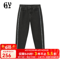 GY 雅戈尔长裤男休闲牛仔裤子全棉经典粗斜牛仔面料柔软水洗舒适 深灰 31 .5 170/78A