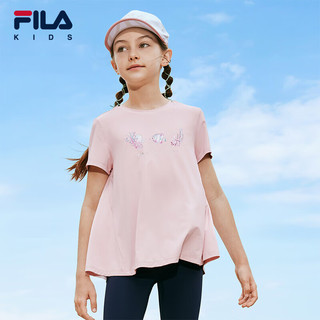 FILA【旋冰科技】斐乐儿童短袖T恤2025夏季速干衣中大童上衣