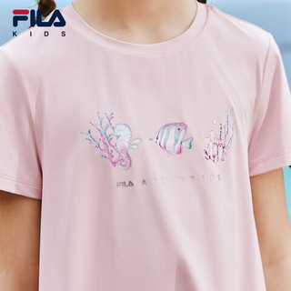 FILA【旋冰科技】斐乐儿童短袖T恤2025夏季速干衣中大童上衣