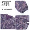 时尚装夏季圆领长袖印花小衫+裤子两件套中老年人休闲套装女
