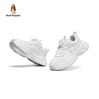 暇步士(Hush Puppies)童鞋男童小白鞋新款旋钮扣中大童户外软底休闲运动老爹鞋 HP5604001