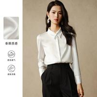 2025春季洋气设计感衬衣高级感优雅通勤职业翻领白衬衫女