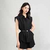 2025潮流套装女短袖上衣+短裤两件套高级感女