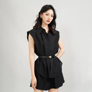 2025潮流套装女短袖上衣+短裤两件套高级感女