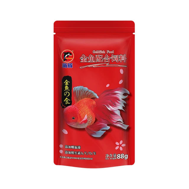 海豚金鱼饲料鱼食高蛋白家用小颗粒鱼食育成色扬焕色观赏鱼粮
