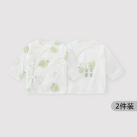 巴厘小猪新生儿半背衣夏季薄款长袖初生儿上衣婴儿和尚服宝宝衣服两件装 苹苹安安【两件装】 66