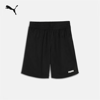 PUMA 宽松直筒印花休闲短裤男夏季健身运动裤五分裤690282 黑色-01 L (180/78A)