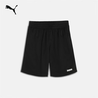 PUMA 宽松直筒印花休闲短裤男夏季健身运动裤五分裤690282 黑色-01 L (180/78A)