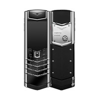 VERTU 全网通4G卫星版 总裁商务手机蓝宝石 奢品限量版AI手机 白钢-墨玉黑小牛皮
