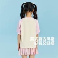 女中大童夏季圆领印花短袖T恤宽松时尚亲肤舒适套头上衣