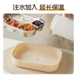 述屋说304不锈钢饭盒餐盒小学生饭盒 上班族分格保温微波炉便当盒五格