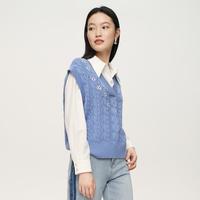 春夏人气马夹女背心羊毛针织外搭毛衣马甲叠穿短款