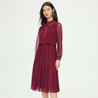 【腰带仅拍摄】春夏波点法式连衣裙女收腰气质裙子减龄中长款纱裙