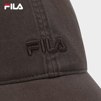 FILA 斐乐款棒球帽2025夏季休闲运动帽遮阳帽鸭舌帽 浅暖褐-DK XS