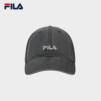 FILA 斐乐款棒球帽2025夏季休闲运动帽遮阳帽鸭舌帽 碳银灰-GY XS