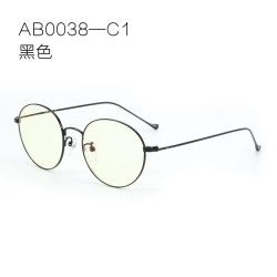 AHT 防蓝光眼镜 0度数圆框合金镜架