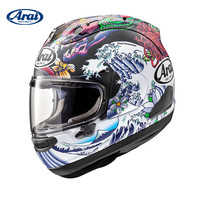 Arai摩托车头盔RX-7X骑行赛道全款四季男女机车跑盔 Oriental Flai Black东瀛龙哑黑 XL码