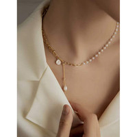 花饰庄园 淡水珍珠项链女choker轻奢小众设计感施家珠叠戴锁骨链女母亲节 珍珠项链