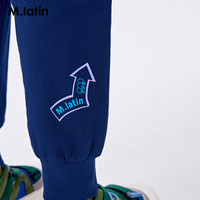 马拉丁童装儿童裤子24夏装男童女童大童棉质透气户外针织长裤 浅杂灰