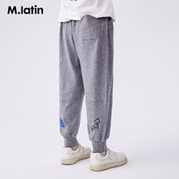 马拉丁童装儿童裤子24夏装男童女童大童棉质透气户外针织长裤 藏青