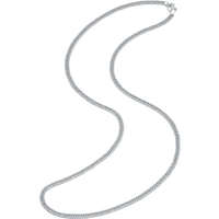 六桂福珠宝铂金项链男款白金马鞭链简约百搭素链老板链礼物