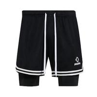 准者美式篮球短裤男士夏季训练裤带内衬假两件透气运动五分裤