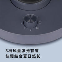 格力电风扇小型台式桌面风扇涡轮对流空气循环扇 碧玺蓝机械款