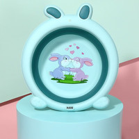 亿美 imate 婴儿洗脸盆 新生儿小盆子 绿色 送挂钩