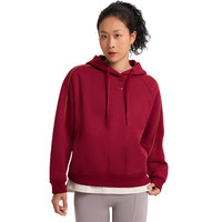 安德玛UA CNY中国新年女子毛圈布运动休闲连帽卫衣6006010 黑色001 XL