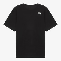 北面休闲圆领短袖T恤男女夏季百搭NT7UR08A 黑色 XL (105)