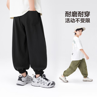 左西童装男童裤子夏薄款2025儿童夏装户外耐磨凉感透气工装裤