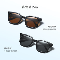 mikibobo 防滑镜腿 复古太阳镜  21009#棕色