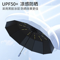 小米有品生态链全自动伞加强伞骨雨伞太阳伞防紫外黑胶防晒遮阳伞 60骨全自动抗强风【黑色】