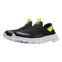 LI-NING KIDS李宁儿童鞋一脚蹬休闲跑鞋鞋男大童2025夏季大网孔透气轻便运动鞋 黑色 YKCU088（可两穿） 31  内长约20.2cm适合脚长19.2cm