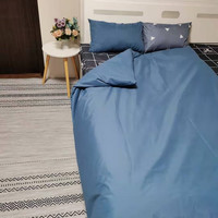 亓元防水被套老人护理隔尿被罩防污防尿漏防水被套 防潮湿支持订做 军蓝布面 180cm*220cm