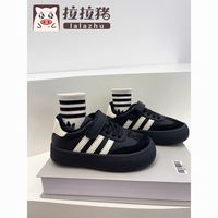 拉拉猪 男童板鞋2025春秋儿童运动鞋女童软底防滑休闲鞋时尚德训鞋