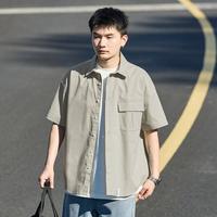 男士衬衫款短袖短袖衬衫男文男士短袖衬衫字印花短袖衬衫