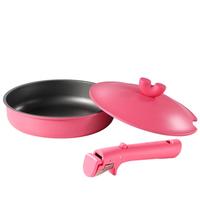 卡罗特平底锅不粘锅家用煎饼牛排煎蛋早餐可拆卸手柄锅煎炒锅