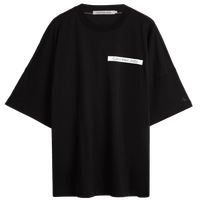 Calvin Klein Jeans夏季男女情侣中性休闲ck分割印花纯棉宽松短袖T恤J400212