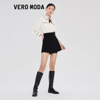 VEROMODA高腰A型链条裙裤短裤|322243008 J1G黑牛仔色-追单1 XL