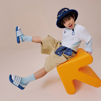 adidas 男女小童ADILETTE ESTRAP凉鞋儿童夏季新款阿迪达斯轻运动
