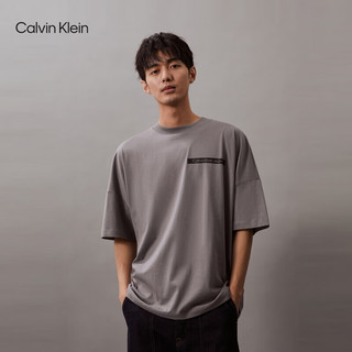 Calvin Klein Jeans J400212 纯棉宽松分割印花短袖T恤